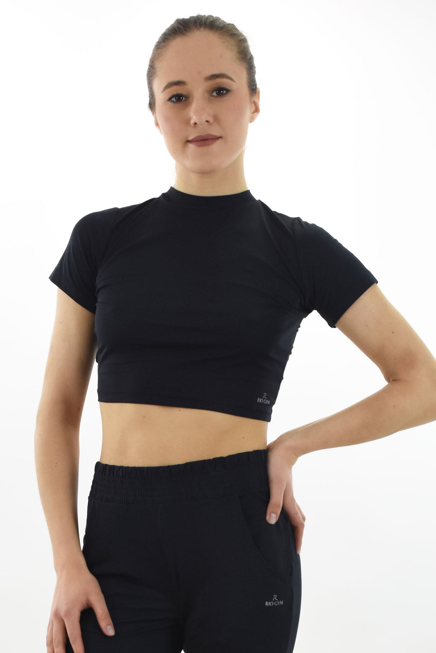 קרופ דו-כיוונית Cropped Drop Black