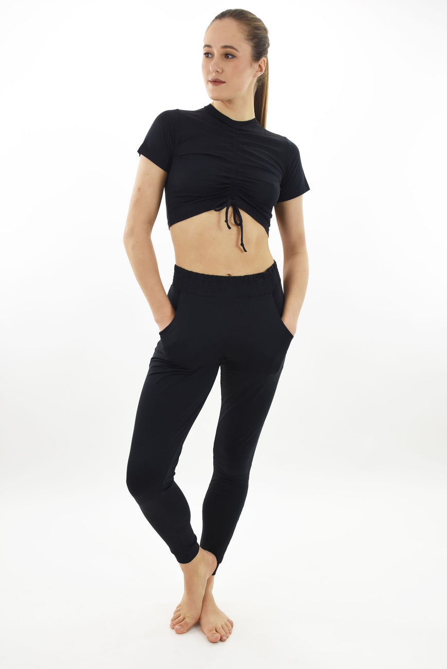 קרופ דו-כיוונית Cropped Drop Black