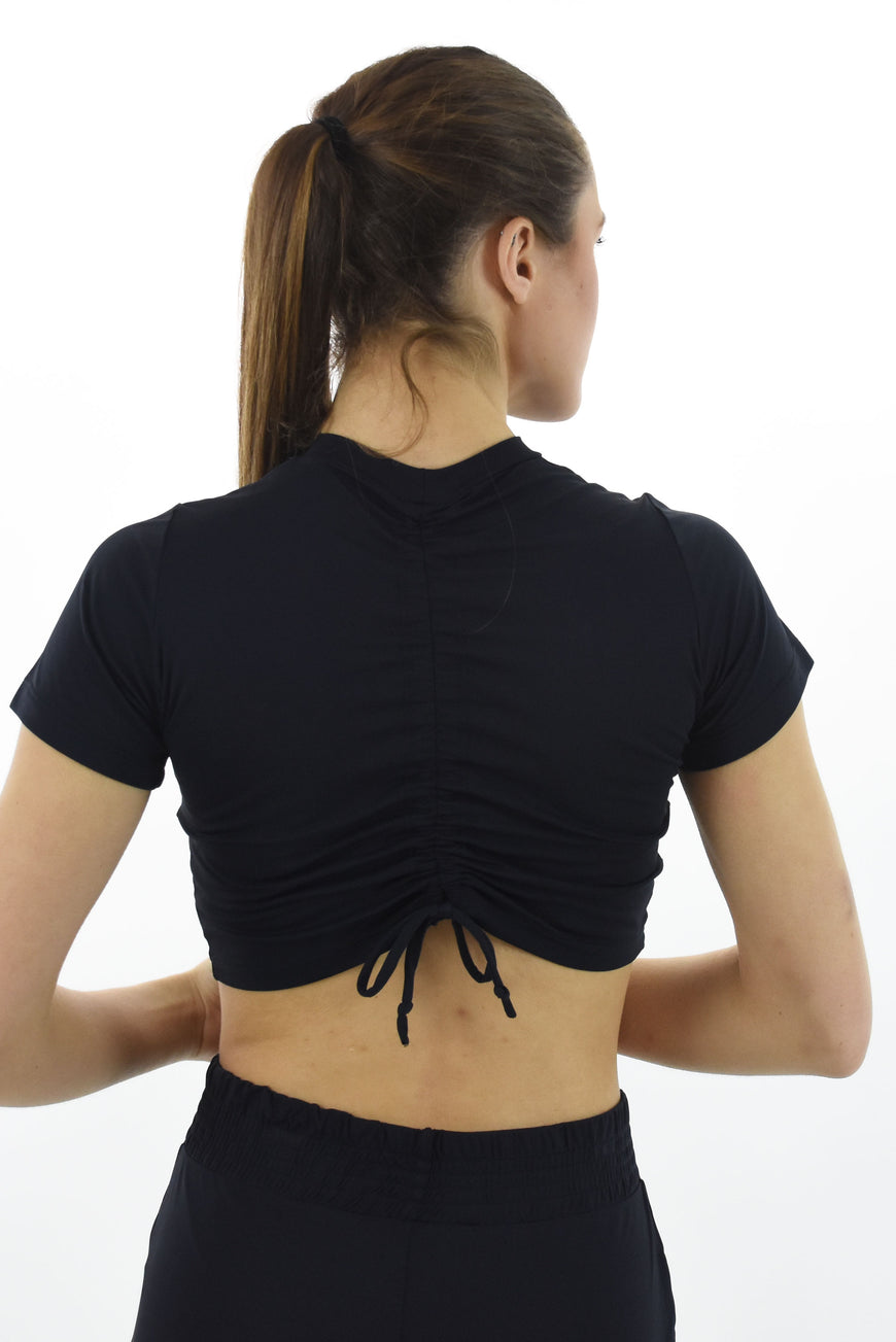 קרופ דו-כיוונית Cropped Drop Black