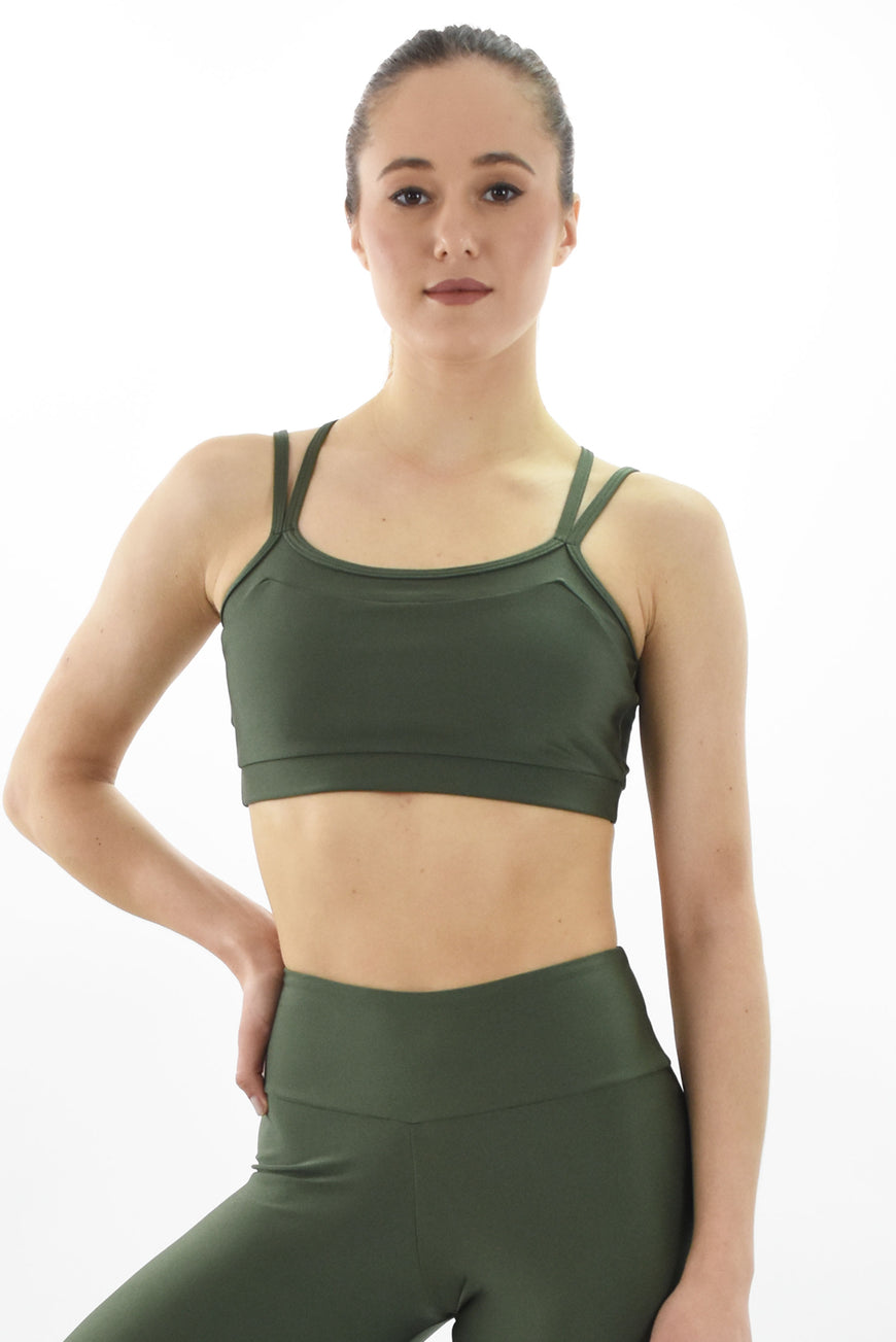 חזיית ספורט Star Bra Metalic - Olive